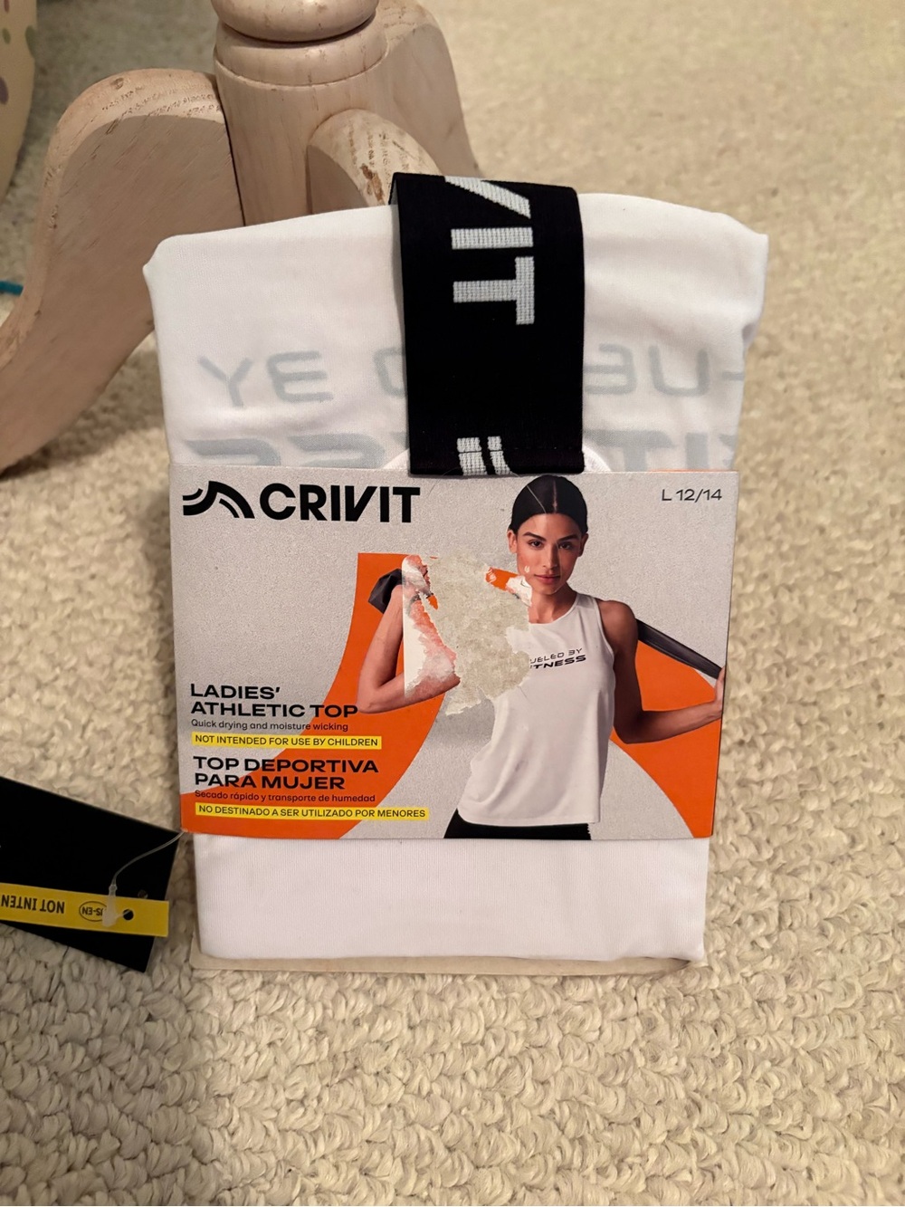Crivit Ladies' Athletic Top - White net size L 12/14